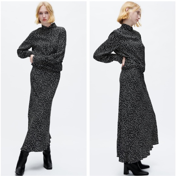 Zara Dresses & Skirts - NWOT Zara Polka Dot Printed Maxi Dress